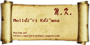 Mellári Kámea névjegykártya